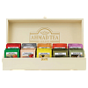 Z583 Чай Коллекция Ahmad Tea в деревянной шкатулке р/п  с ярлыком в фольге